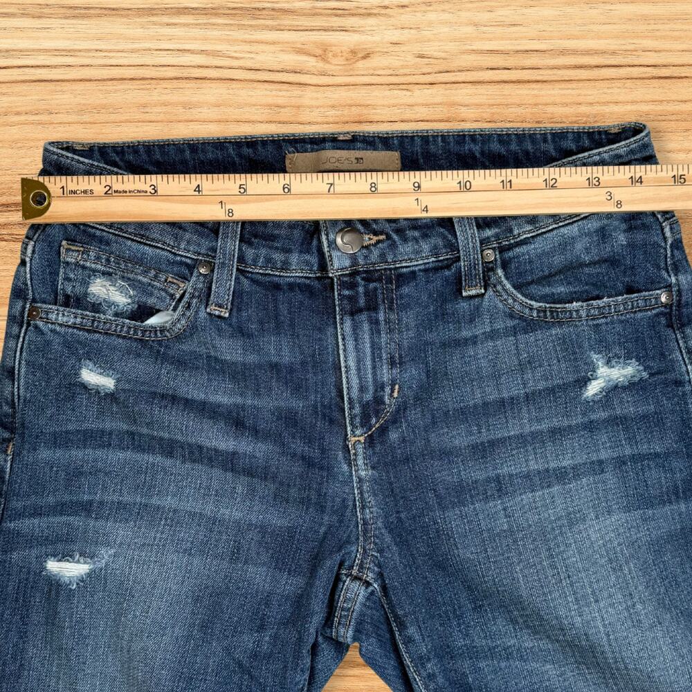 Joe's Jeans Ex-Lover Boyfriend Cropped Distressed Fringe Hem Denim Jeans Size 26 - Picture 7 of 10